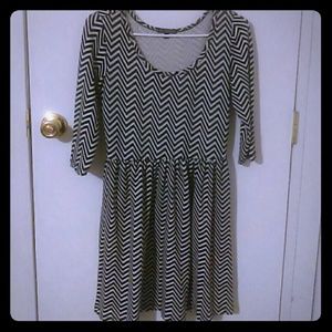 Black chevron dress